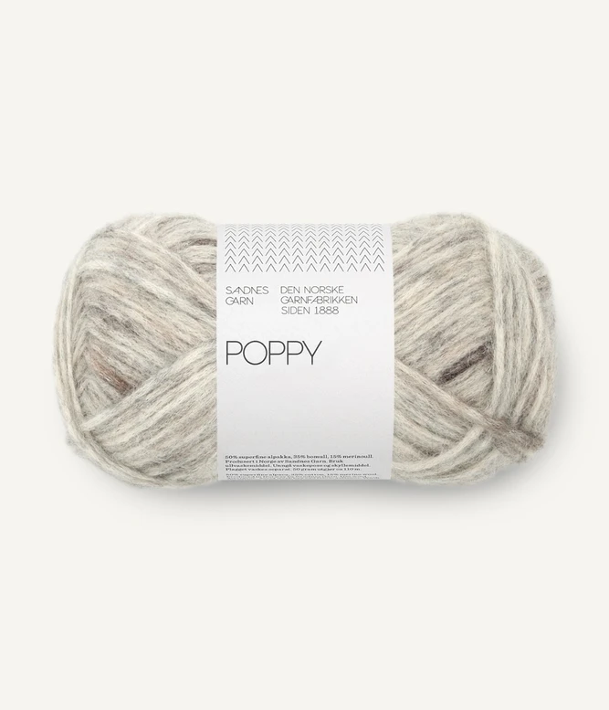 Garn Poppy 1045 Grey Marble