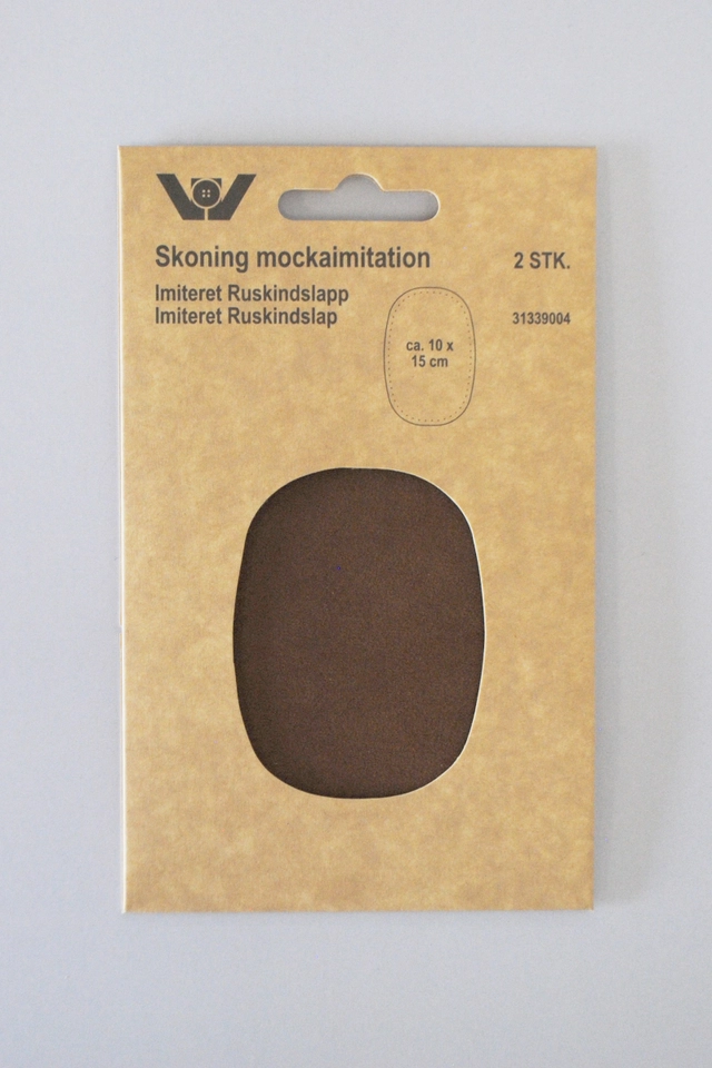 Oval Lap i imiteret ruskind - Brun