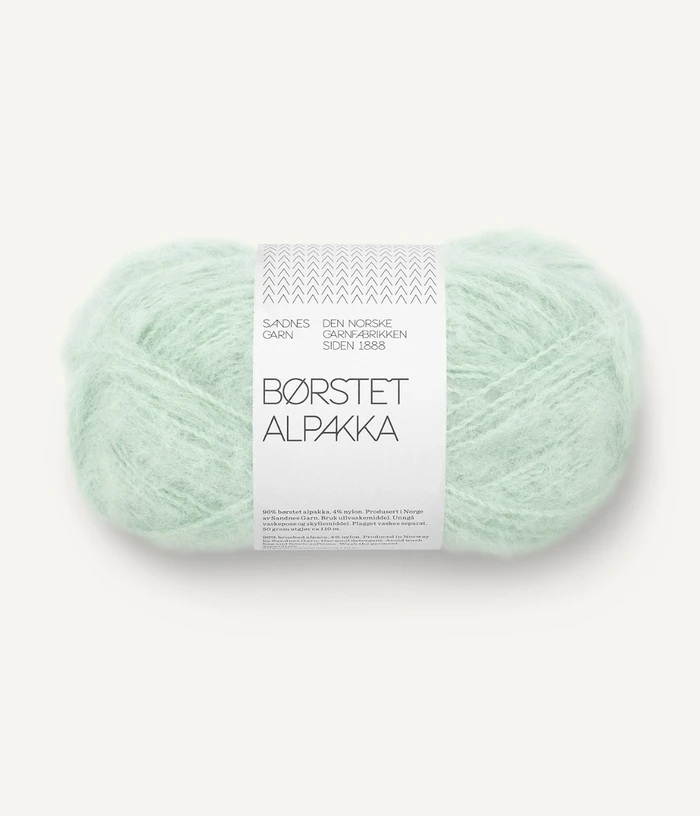 Garn Børstet Alpakka 7911 Mint Green