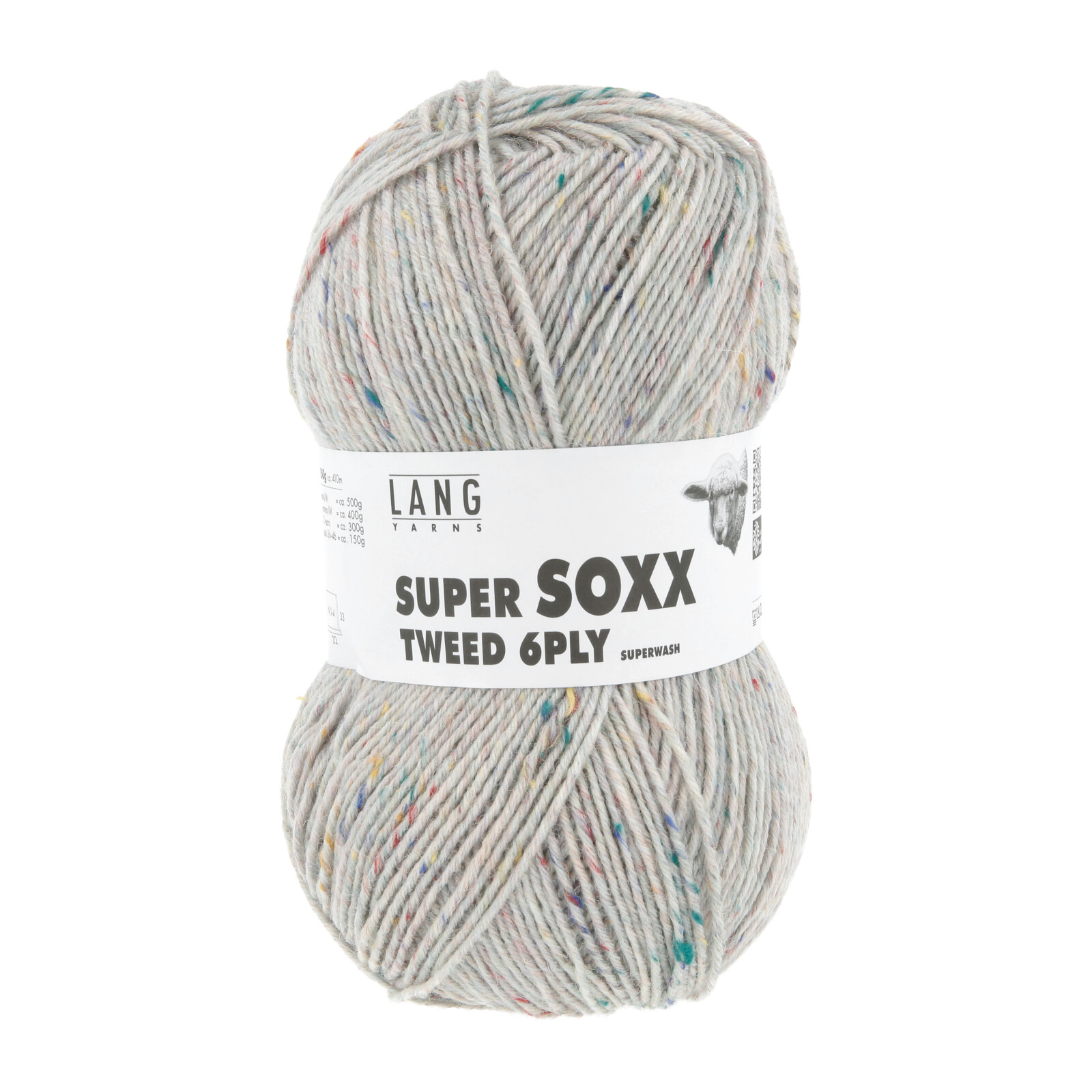 Super Soxx Tweed 6-trådet Tutti Frutti Tykt strømpegarn med alpaca