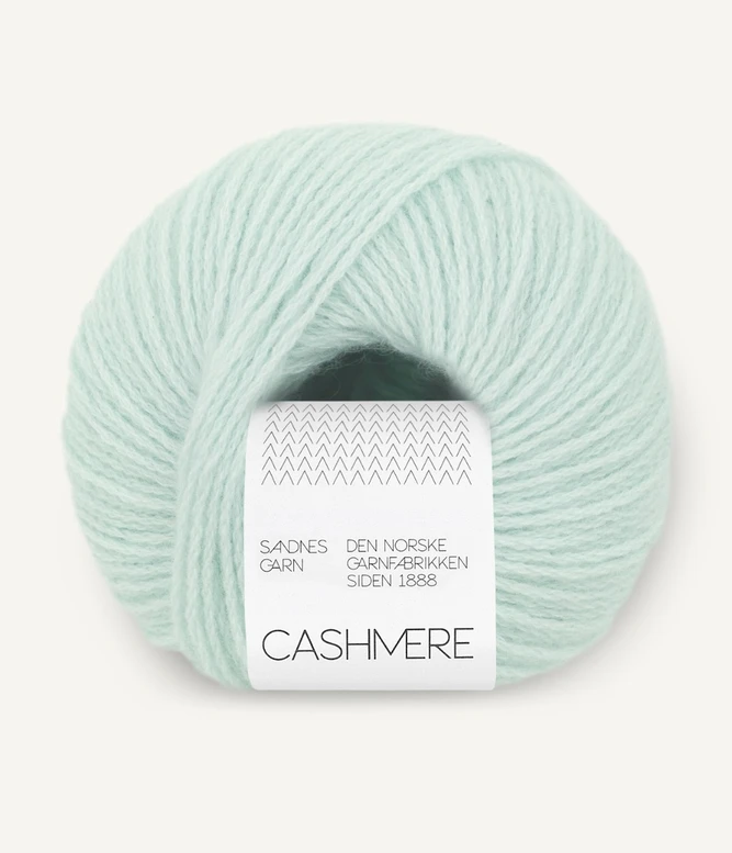 Cashmere garn i mint grøn