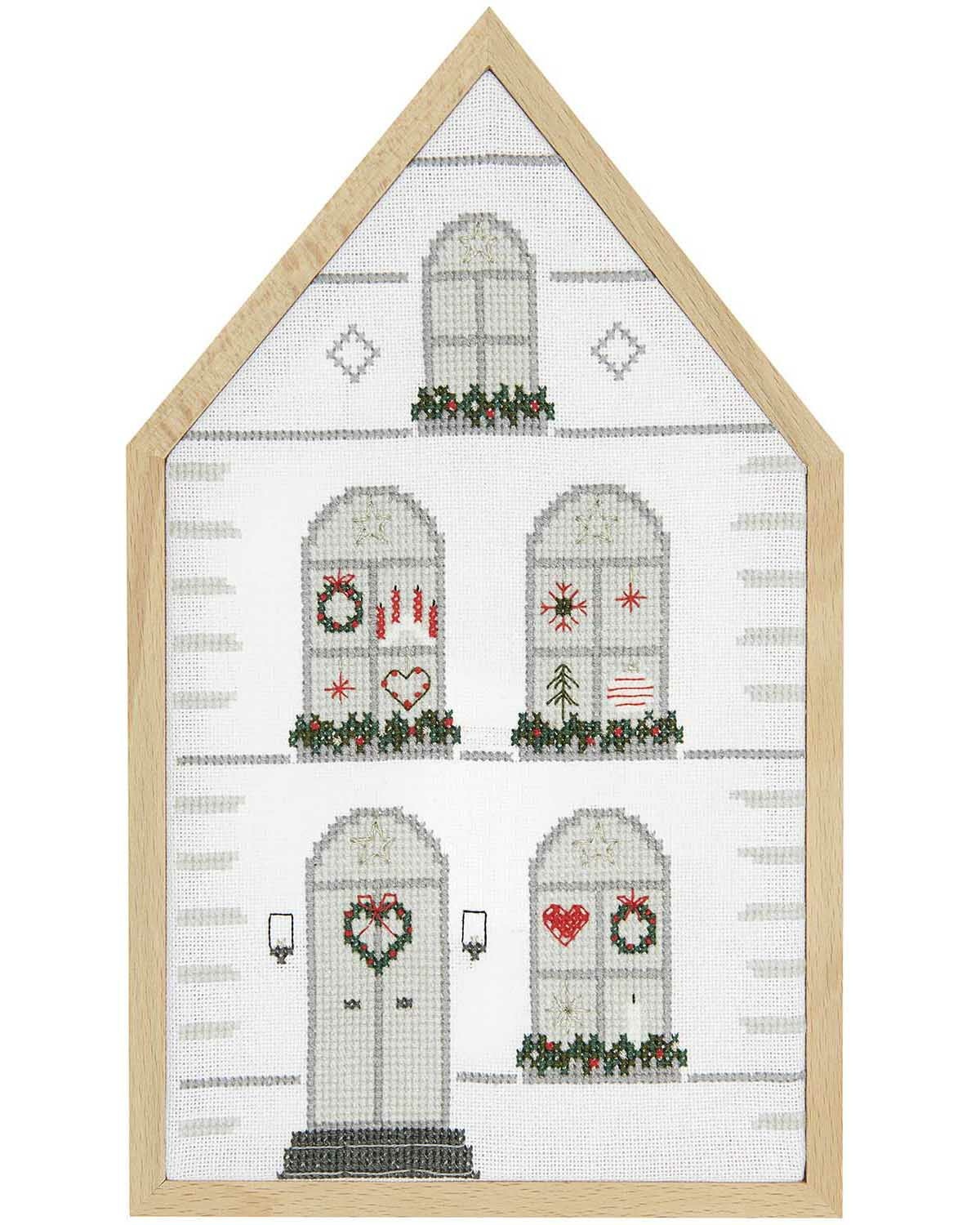 Rico 100185 Christmas Rocks 1 Broderikit til et julehus