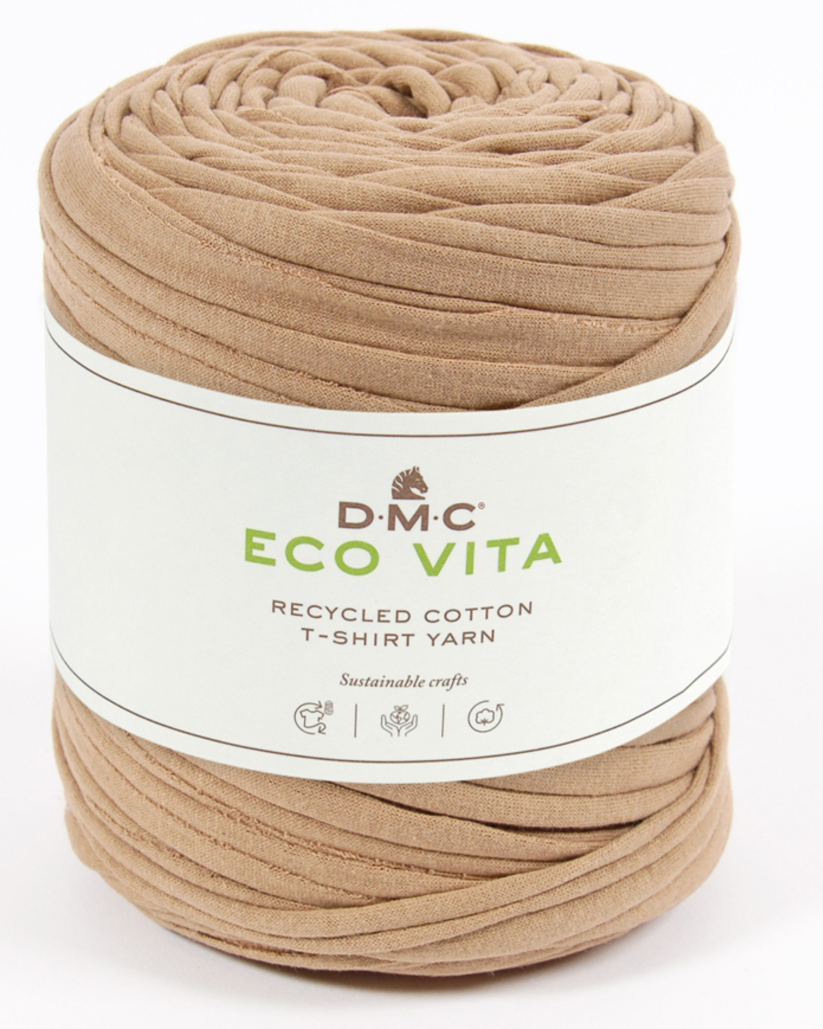 ECO Vita T-Shirt Yarn i camel nuancer