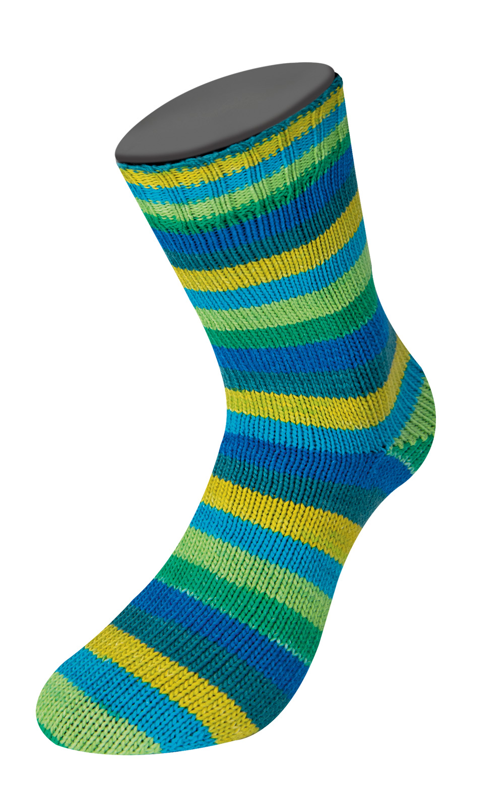 Strømpegarn med striber