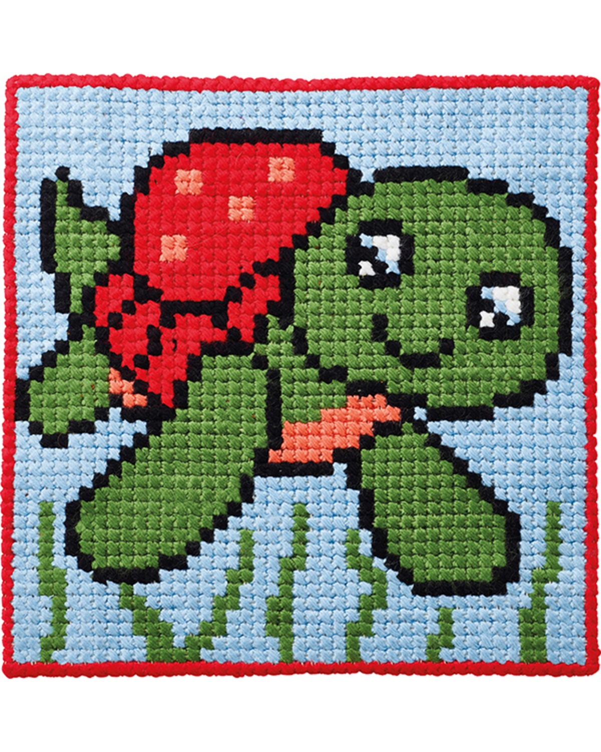 Børnebroderi kit med skildpadde på