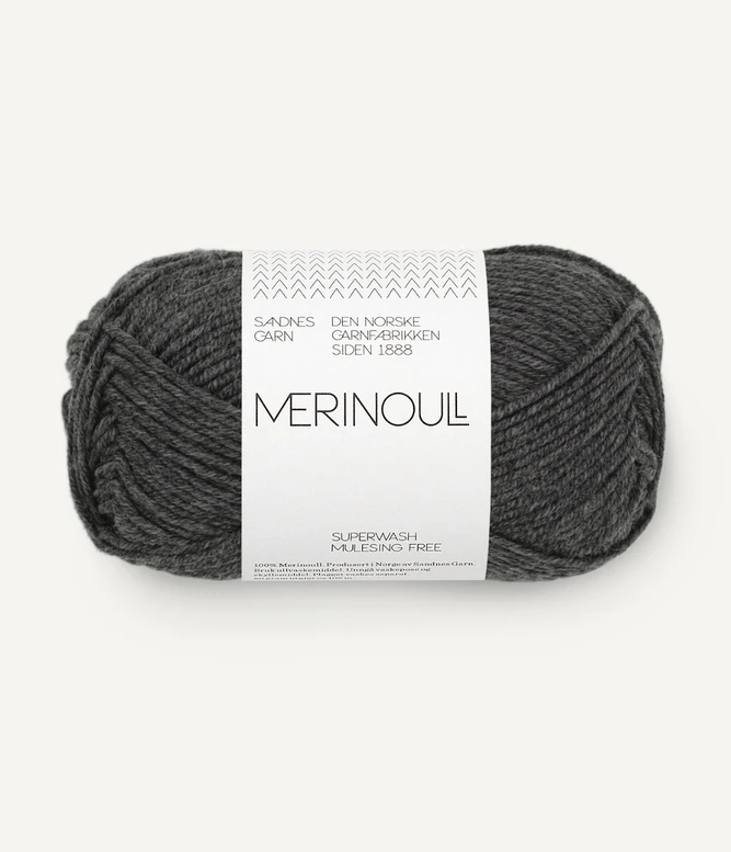 Sandnes Merinoull 1065 Charcoal Melange Garn Merinoull 1065 Charcoal Melange