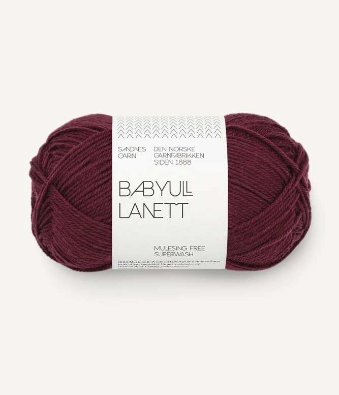 Sandnes Babyull Lanett 4372 Burgundy Garn Babyull Lanett 4372 Burgundy