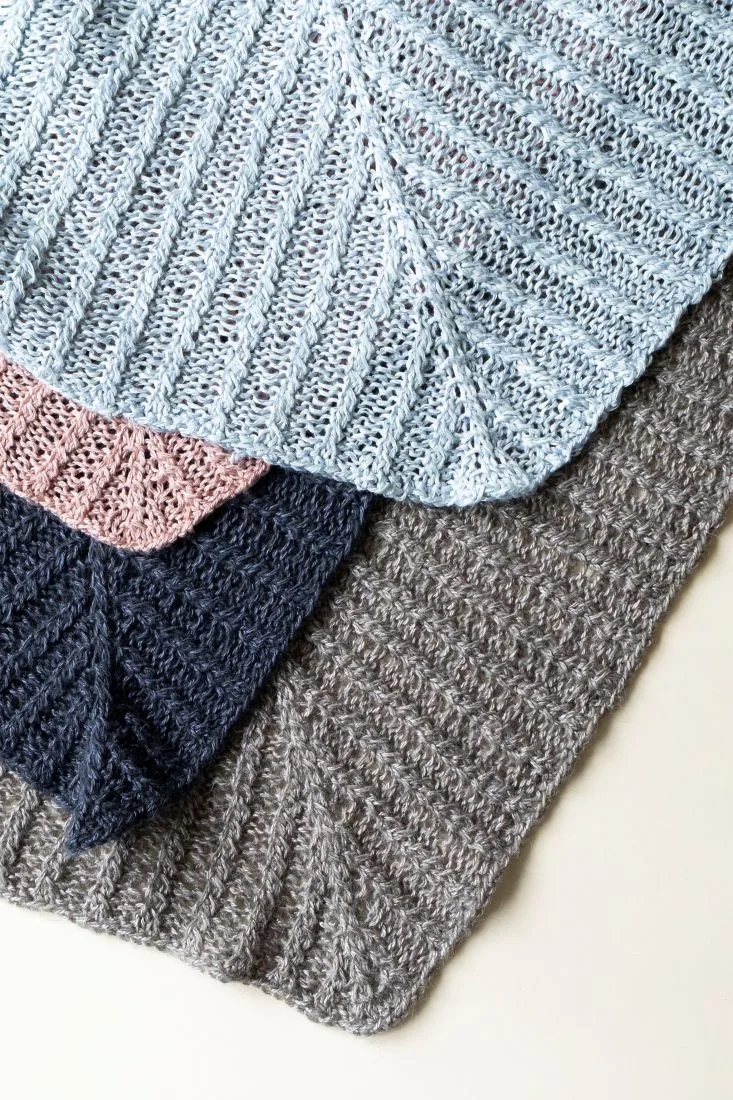 Strukturmønsteret i Willow Scarf tæt på